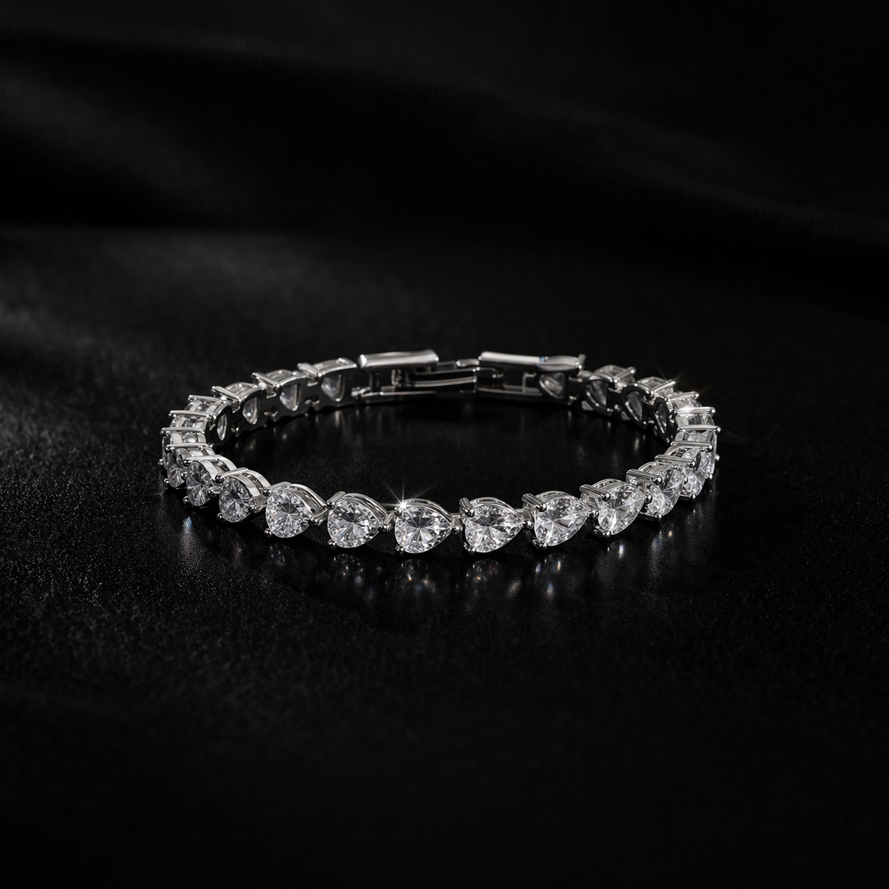 Amora Heart Tennis Bracelet