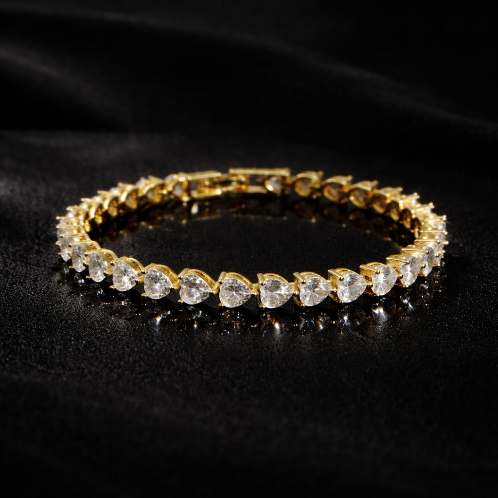Amora Heart Tennis Bracelet