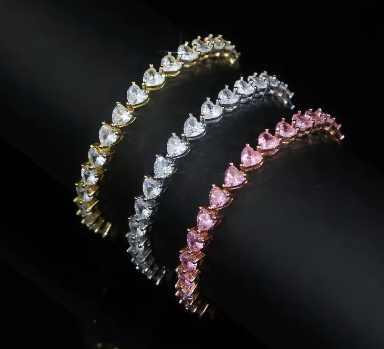Amora Heart Tennis Bracelet