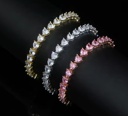 Amora Heart Tennis Bracelet