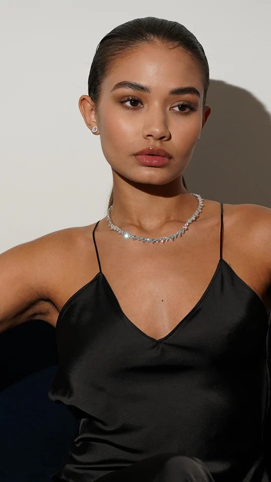 Amora Heart Tennis Necklace