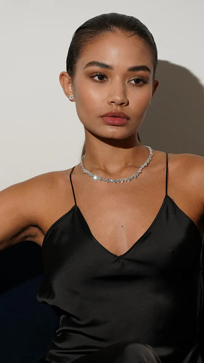 Amora Heart Tennis Necklace