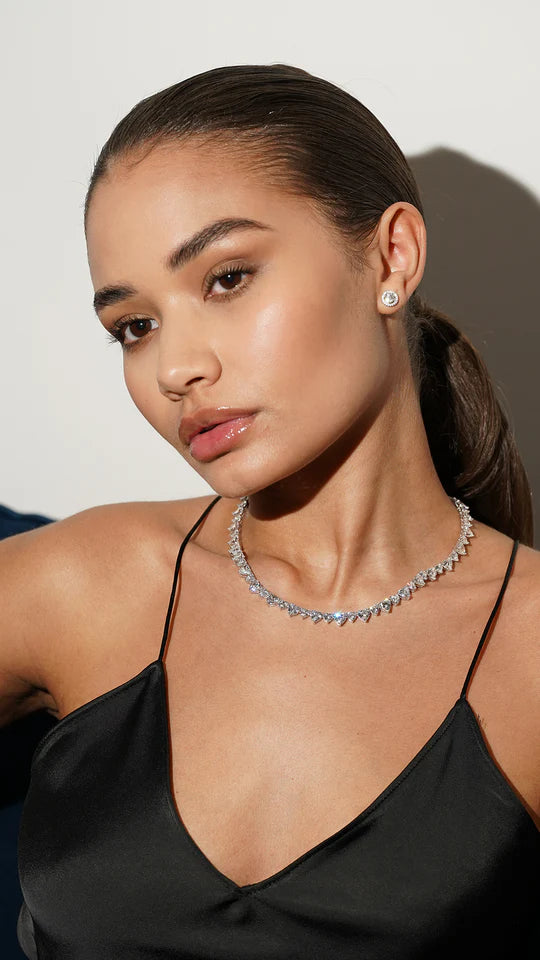 Amora Heart Tennis Necklace